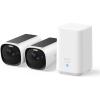 imageeufy Security eufyCam E40 2Cam Kit HomeBase 2 Outdoor Wireless Solar Security Camera 2K Resolution with Integrated Solar Panel MaxColor Night Vision Local Storage No Monthly Fee2Cam Kit