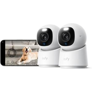 imageeufy Indoor Cam E30 2Cam Kit Latest Generation 4K UHD Security Camera PetDogBaby Camera with Phone app Color Night Vision HumanPet Auto Tracking 360 PanTilt Works with Homekit2Pack