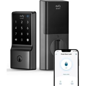 imageeufy Security Smart Lock C210 Keyless Entry Door Lock for Front Door Builtin WiFi Deadbolt No Bridge Required Easy Installation Touchscreen Keypad App Remote Control 4 AA Batteries NickelBlack
