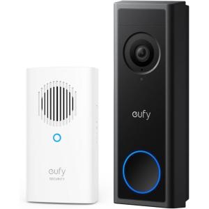imageeufy Security Video Doorbell C30 with AddOn Chime Battery Powered 2K FHD 169 Expanded View Easy Installation Live Video Call Human and Motion Detection HomeBase S380 Compatible