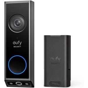 imageeufy Security Video Doorbell E340 Battery Powered Uninterrupted Use with Rechargeable Battery Dual Cameras 2K Full HD No Monthly FeeBattery or Wired Doorbell  Extra Battery