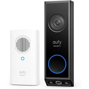 imageeufy Security Video Doorbell E340 Battery Powered Uninterrupted Use with Rechargeable Battery Dual Cameras 2K Full HD No Monthly FeeBattery or Wired Doorbell  Chime