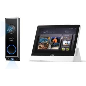imageeufy Security Video Doorbell E340 Battery Powered with Smart Display E10 Dual Cameras with Delivery Guard 2K Full HD and Color Night Vision No Monthly Fee
