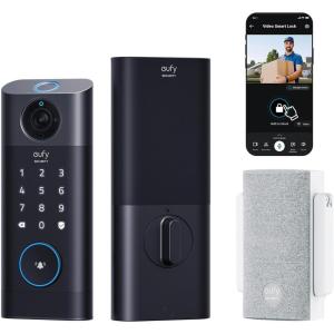 imageeufy Security Video Smart Lock S330 3in1 CameraDoorbellFingerprint Keyless Entry Door Lock Smart WiFi Deadbolt for Front Door App Remote Control SD Card Required Chime IncludedVideo LockChime