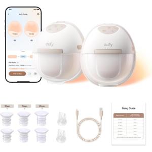 imageeufy Security Wearable Breast Pump E10 HandsFree Electric Breast Pump with App Control Personalized Smart Rhythm Hospital Grade Suction for More Milk Portable LeakProof ampamp UltraQuietHeated Breast Pump E20