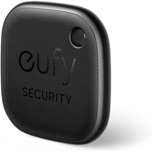 imageeufy Security by Anker SmartTrack Link Black 1Pack Android not Supported Works with Apple Find My iOS only Key Finder Bluetooth Tracker for Earbuds and Luggage Phone Finder Water Resistant1 pack