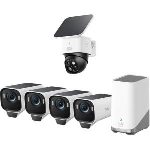 imageeufy Security eufyCam S3 Pro 4Cam Kit  SoloCam S340 Solar Camera Outdoor Wireless MaxColor Night Vision 4K Security Camera with Solar Panel 360 Pan ampamp Tilt Surveillance No Blind Spots