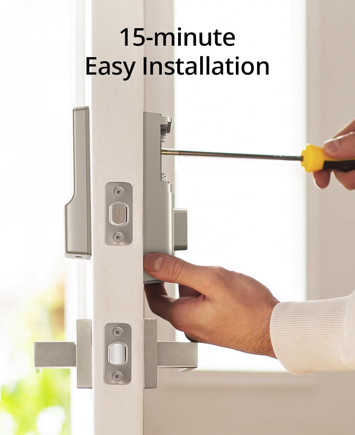 imageeufy Security Smart Lock C210 WiFi Deadbolt with Keyless Entry Touchscreen Keypad Easy Installation and Remote App Control No Bridge Needed New NickelNickel