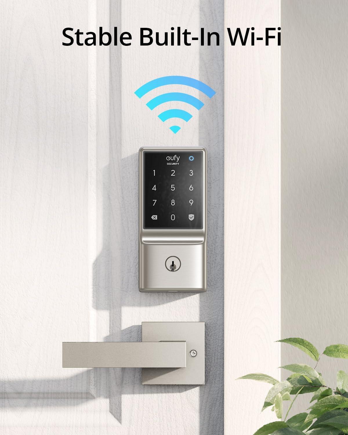 imageeufy Security Smart Lock C210 WiFi Deadbolt with Keyless Entry Touchscreen Keypad Easy Installation and Remote App Control No Bridge Needed New NickelNickel
