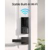 imageeufy Security Smart Lock C210 WiFi Deadbolt with Keyless Entry Touchscreen Keypad Easy Installation and Remote App Control No Bridge Needed New NickelBlack