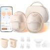 imageeufy Heated Wearable Breast Pump S1 Pro with Original Diaphragm 2Pack Original Duckbill Valvue 4Pack and Security Original 15mm Sizing Inserts 2Pack Slim HandsFree Breast Pump