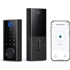 imageeufy Security Smart Lock S230 Keyless Fingerprint Lock for Front Door Easy Installation Builtin WiFi Reliable App for Remote Access OneYear Battery Life BHMA Certified IP65 Weatherproof