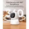imageeufy Security Indoor Cam C210 1080p Resolution Security Camera with 360 PTZ Plugin Security Indoor Camera with 24G WiFi HumanMotion AI Night Vision AI Tracking Renewed