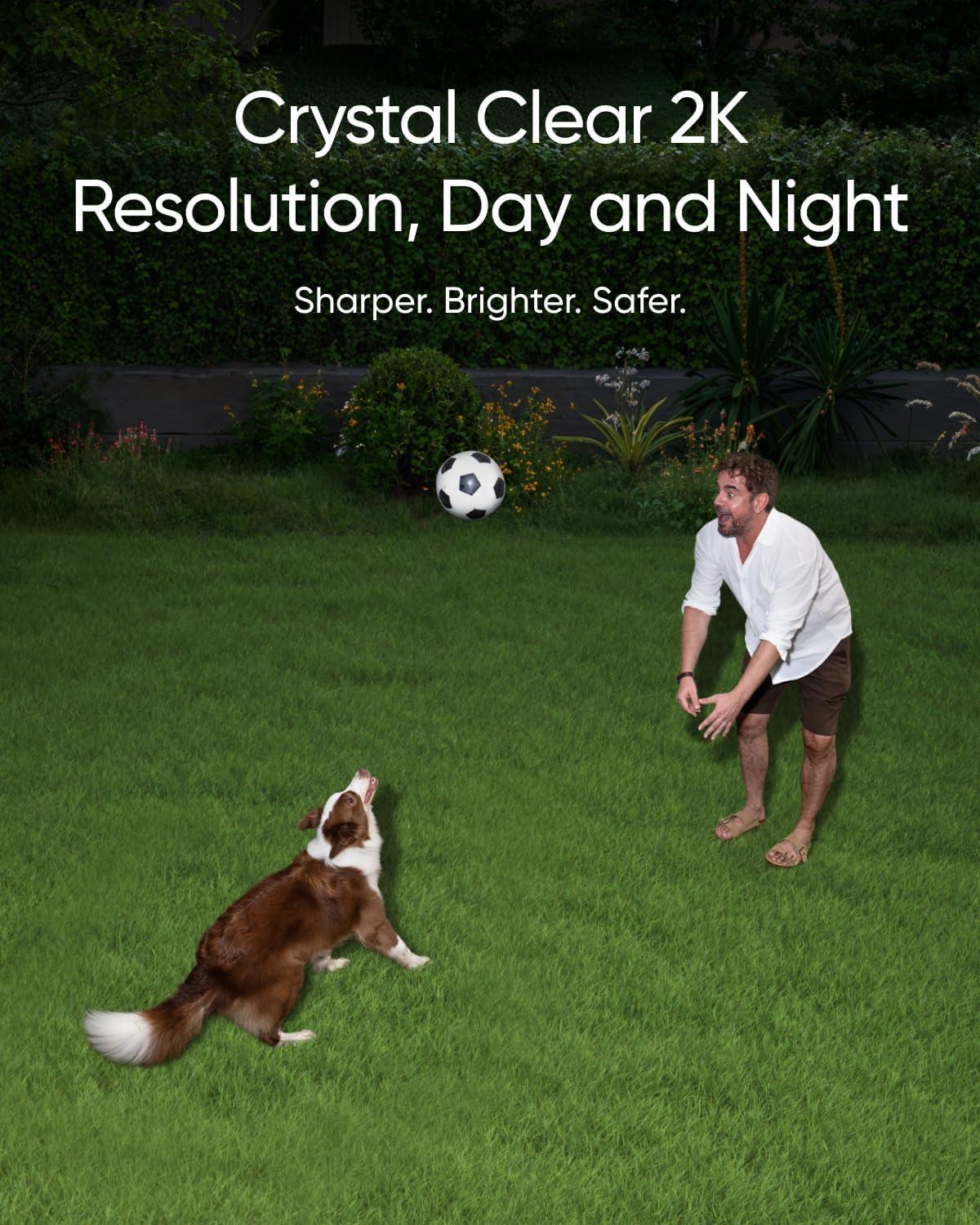 imageeufy Security Floodlight Camera E30 with Video Doorbell E340 Battery Powered 360 Pan and Tilt AI Detection and Tracking 2K Video 24GHz WiFi Custom Voice and Light Alerts 247 Recording