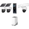 imageeufy Security SoloCam S340 Solar Security Cameras Wireless Outdoor HomeBase S380 Video Doorbell E340 Battery Powered Camera Floodlight Camera E340
