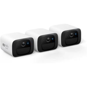 imageeufy Security SoloCam C210 3Cam Pack Wireless Outdoor Camera 2K Resolution No Monthly Fee Wireless 24 GHz WiFi HomeBase 3 Compatible Renewed