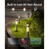 imageeufy Outdoor Pathway Lights E10 4Pack Smart Wired RGBWW LED Landscape Lights 350lm IP65 Waterproof for Yard Work with Alexa Endless AI Light Themes for Christmas Halloween Link with Cameras