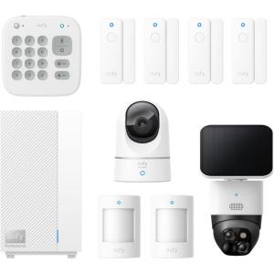 imageeufy 9Piece Professional System with HomeBase S1 Home Security System Video Surveillance Intrusion Detection 4G Battery Backup Easy Setup App Control Local Storage No Monthly Fee