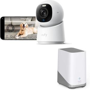 imageeufy Indoor Cam E30 amp HomeBase S380 BundleLatest Generation 4K UHD Security Camera PetDogBaby Camera with Phone app Color Night Vision HumanPet Auto Tracking
