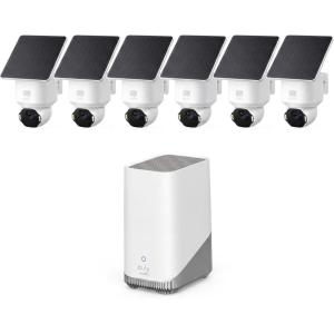 imageeufy SoloCam E426Cam Kit4K Security Camera Wireless Outdoor Solar Powered AI Motion Tracking Strobe Light Pan amp Tilt Facial Recognition Up to 16 TB Smart Home Compatible