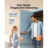 imageeufy Security Smart Lock FamiLock C32 Fingerprint Keyless Door Lock with HandleInterior Doors Builtin WiFi 24 GHz Only App Control Auto Lock 4 AA Batteries AlexaGoogleRekey Not Supported