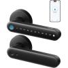 imageeufy Security Smart Lock FamiLock C32 Fingerprint Keyless Door Lock with HandleInterior Doors Builtin WiFi 24 GHz Only App Control Auto Lock 4 AA Batteries AlexaGoogleRekey Not Supported