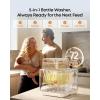 imageeufy Bottle Washer S1 Pro Builtin Water Softener AllinOne 3D HydroBlast Washer 212F Steam Sterilizer amp Thoroughly Fast Dryer Largest 10Bottle Capacity Smart App Control HandsFree