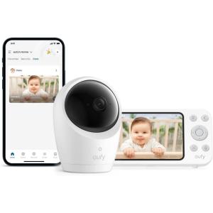 imageeufy Security E21 Baby Monitor with 4K UHD Camera 5 720p Screen PanTilt and 8 Zoom Dual WiFiLocal Connection 247 App Recording Portable Builtin BatteryPowered Camera ANR2K baby monitor E20