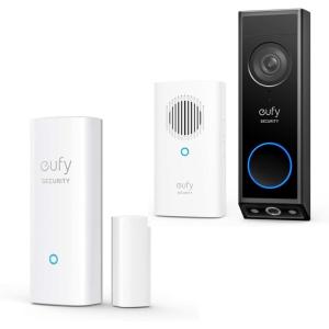 imageeufy Security Video Doorbell Camera E340 Battery Powered with Chime and Entry Sensor Dual Cameras with Delivery Guard 2K Full HD and Color Night Vision