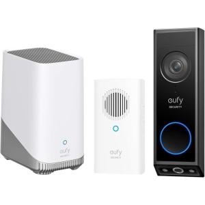 imageeufy Security Video Doorbell E340 Battery Powered amp HomeBase S380 Bundle2K Full HD Dual Cameras amp HeadtoToe View HomeBase S380 Compatible No Monthly Fee