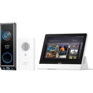 imageeufy Security Video Doorbell E340 with Chime and Smart Display E10Instant Door Alerts2K Full HD Dual CamerasampHeadtoToe ViewBatteryampWiredDelivery GuardColor Night VisionNo Monthly Fee