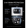 imageeufy 4K NVR Security Camera System S4 Max 8 Cam with 8TB HDD POE Wired 247 Recording Triple Lens BulletPTZ Cam 360 PTZ Up to 16CH CrossCam Tracking 8 Auto Zoom Smart Video Search4 BulletPTZ Cams no HDD