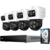 imageeufy 4K NVR Security Camera System S4 Max 8 Cam with 8TB HDD POE Wired 247 Recording Triple Lens BulletPTZ Cam 360 PTZ Up to 16CH CrossCam Tracking 8 Auto Zoom Smart Video Search4 BulletPTZ Cams w2TB