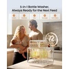 image:imageeufy S1 AllinOne Baby Bottle Washer Sterilizer and Dryer 10Bottle Capacity 3D HydroBlast Cleaning 212F Steam Sterilizer Smart App Control HandsFreeS1 Standard