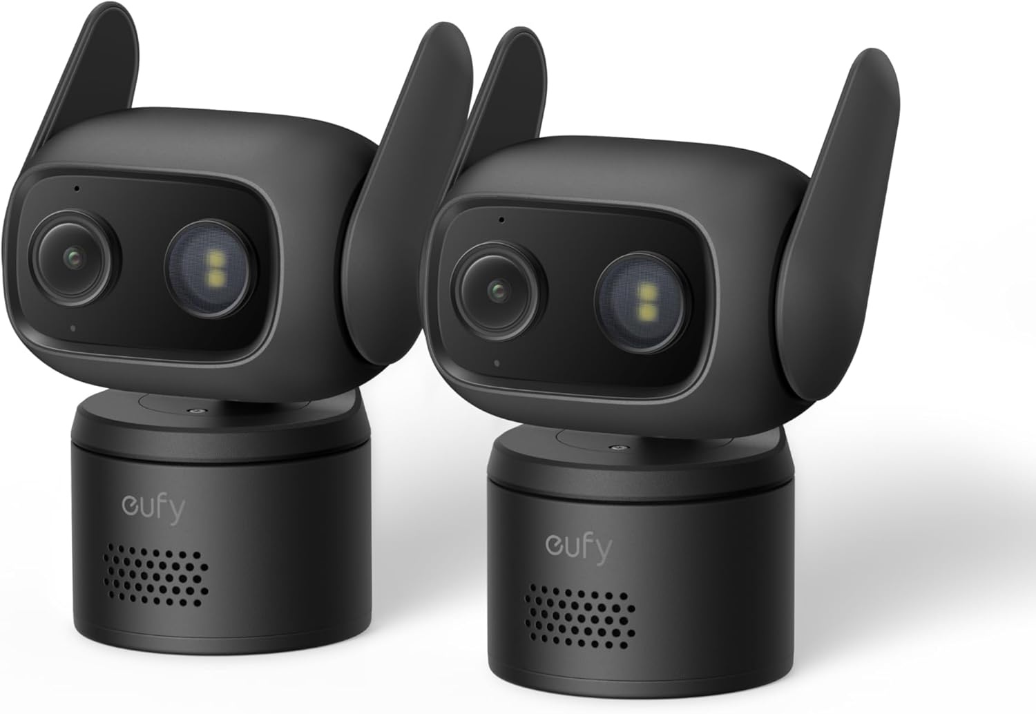 image:imageeufy Security IndoorOutdoor Camera C312Pack P66 SpotlightFree Color Night Vision 360 Coverage View AutoTrackingHumanVehiclePetCry Detection 247 Recording Black No SubscriptionBlack