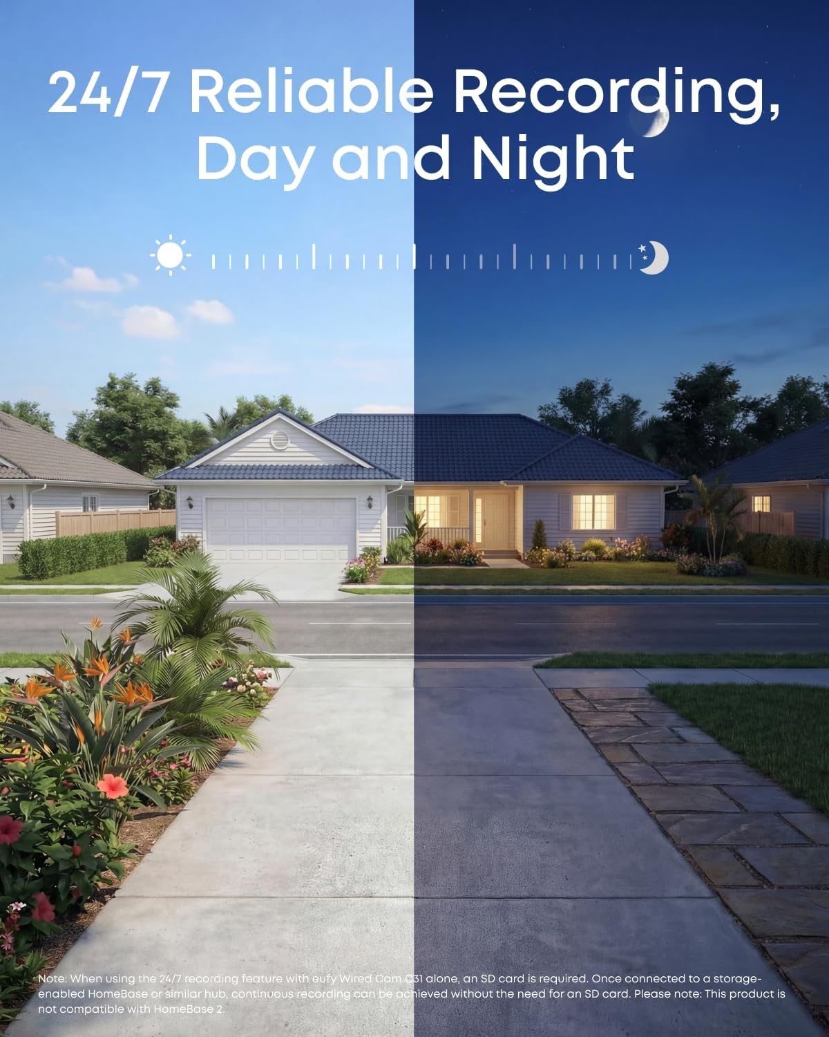 image:imageeufy Security IndoorOutdoor Camera C312Pack P66 SpotlightFree Color Night Vision 360 Coverage View AutoTrackingHumanVehiclePetCry Detection 247 Recording Black No Subscriptionwhite