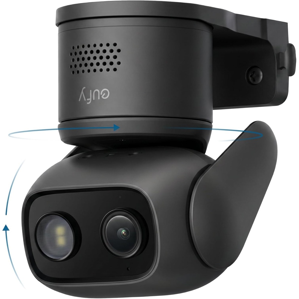 image:imageeufy Security IndoorOutdoor Camera C312Pack P66 SpotlightFree Color Night Vision 360 Coverage View AutoTrackingHumanVehiclePetCry Detection 247 Recording Black No SubscriptionBlack