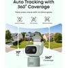 image:imageeufy Security IndoorOutdoor Camera C312Pack P66 SpotlightFree Color Night Vision 360 Coverage View AutoTrackingHumanVehiclePetCry Detection 247 Recording Black No SubscriptionGreen