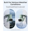 image:imageeufy Security IndoorOutdoor Camera C312Pack P66 SpotlightFree Color Night Vision 360 Coverage View AutoTrackingHumanVehiclePetCry Detection 247 Recording Black No SubscriptionGreen