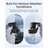 image:imageeufy Security IndoorOutdoor Camera C312Pack P66 SpotlightFree Color Night Vision 360 Coverage View AutoTrackingHumanVehiclePetCry Detection 247 Recording Black No SubscriptionBlack