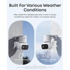 image:imageeufy Security IndoorOutdoor Camera C312Pack P66 SpotlightFree Color Night Vision 360 Coverage View AutoTrackingHumanVehiclePetCry Detection 247 Recording Black No Subscriptionwhite
